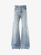 Hip-Hop Washed Distressed Denim Jeans-Jeans-Grimstrike