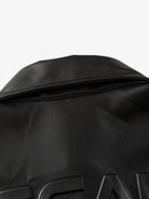 Letter Print Faux Leather Shirt-Shirts-Grimstrike