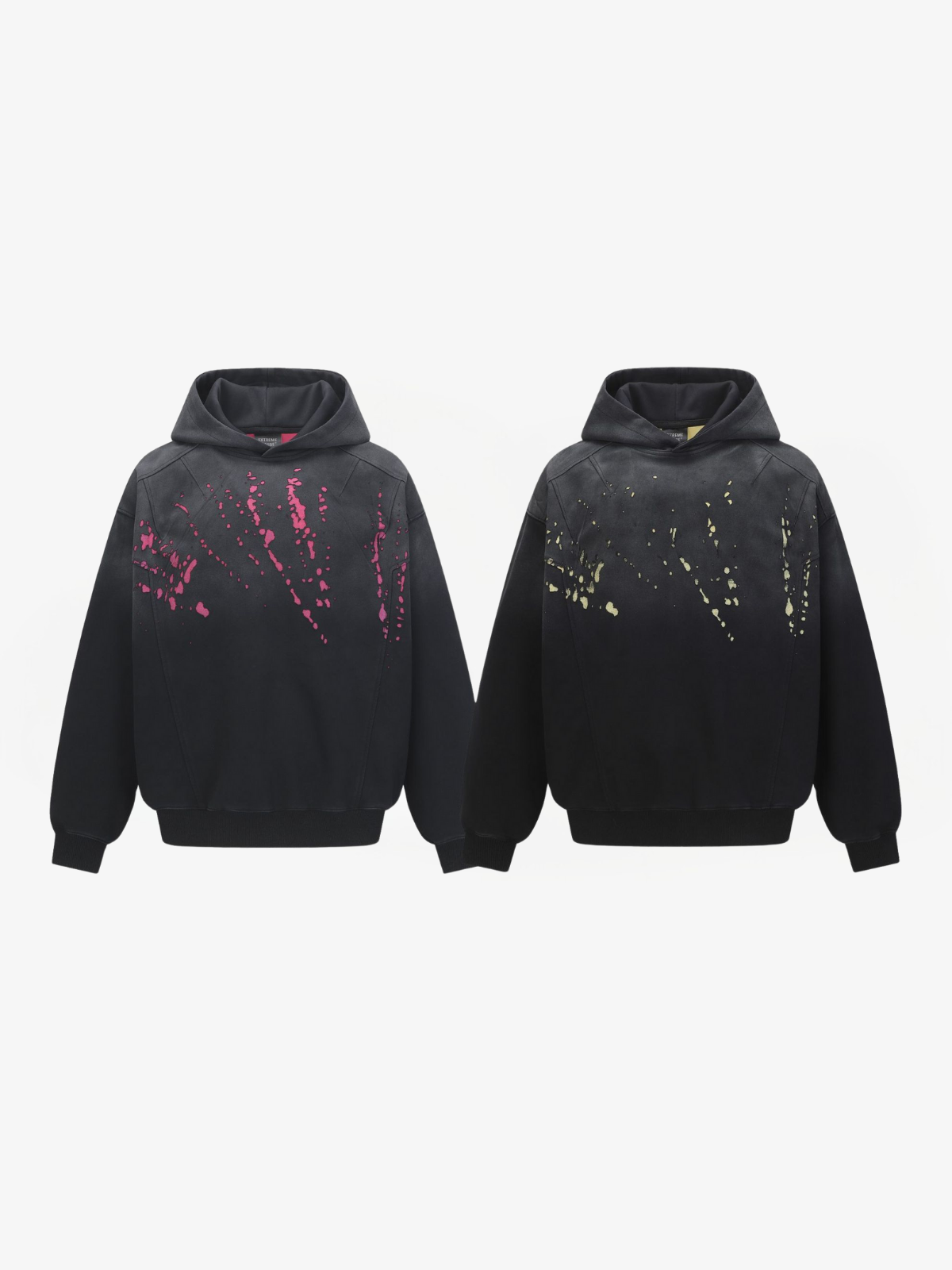 Oversized Paint Detail Hoodie-Hoodies-Grimstrike