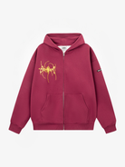 Oversized Spider Zip Hoodie-Hoodies-Grimstrike