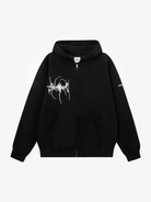 Oversized Spider Zip Hoodie-Hoodies-Grimstrike