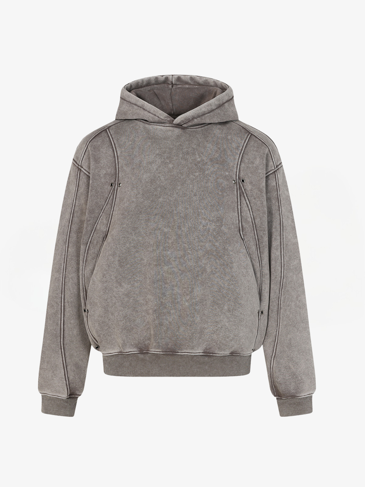 Oversized Washed Panel Hoodie-Hoodies-Grimstrike