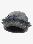 Patchwork Distressed Beanie Hat-Hats-Grimstrike