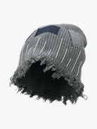 Patchwork Distressed Beanie Hat-Hats-Grimstrike