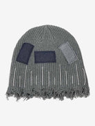Patchwork Distressed Beanie Hat-Hats-Grimstrike
