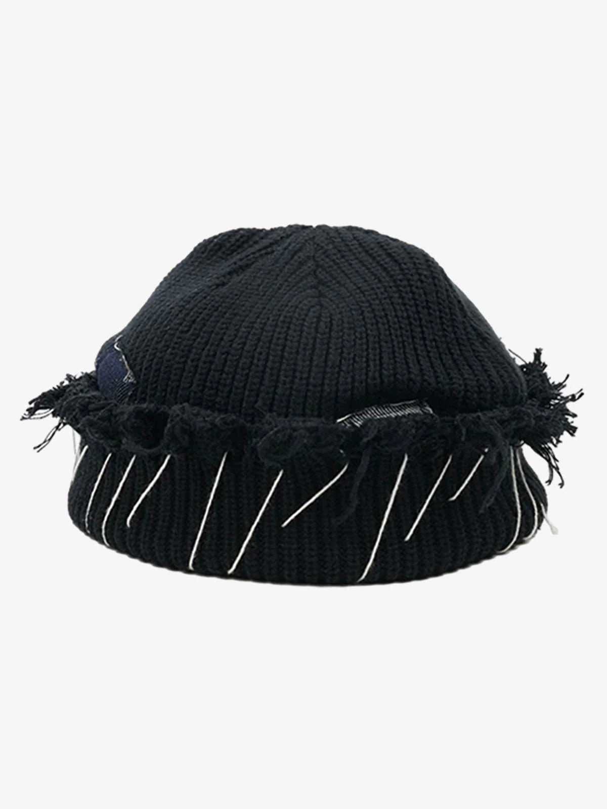 Patchwork Distressed Beanie Hat-Hats-Grimstrike