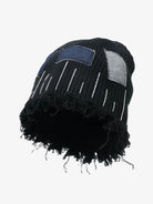 Patchwork Distressed Beanie Hat-Hats-Grimstrike