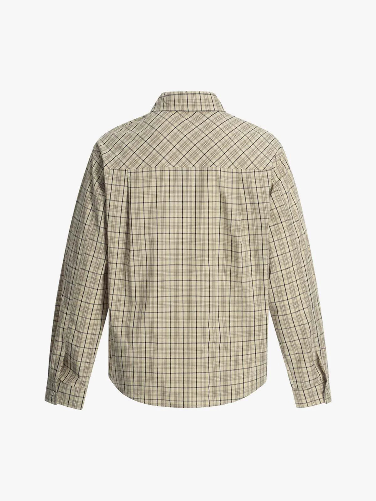 Plaid Letter Print Long Sleeve Shirt-Shirts-Grimstrike