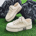 Platform Lace-Up Canvas Shoes-shoes-Grimstrike