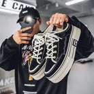 Platform Lace-Up Canvas Shoes-shoes-Grimstrike