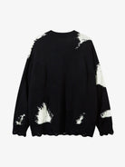 Raw Edge Fringed Knit Sweater-sweater-Grimstrike