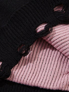 Raw Edge Fringed Knit Sweater-sweater-Grimstrike