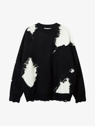 Raw Edge Fringed Knit Sweater-sweater-Grimstrike