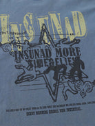 Retro Graphic Layered Streetwear T-Shirt featuring a distressed star, silhouetted figures, and motivational text; designed for a vintage street aesthetic with built-in layered sleeve effect.