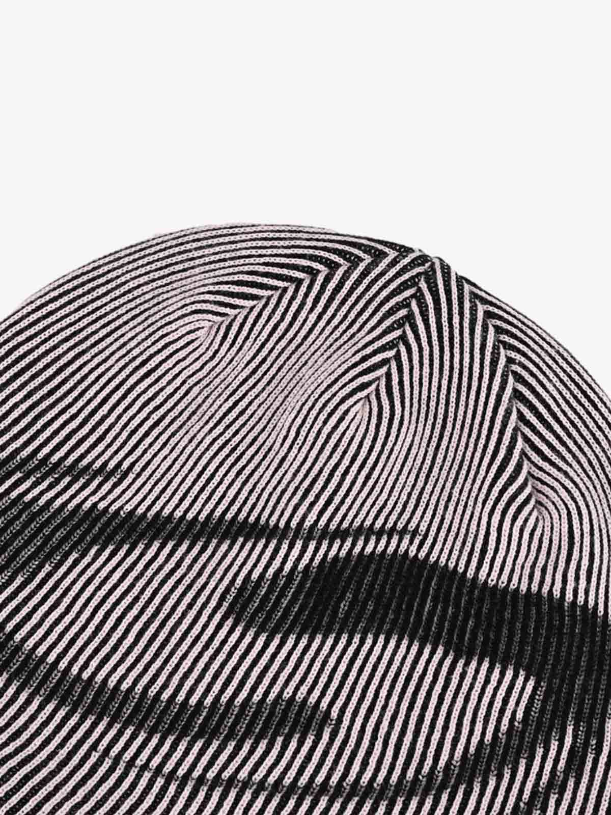 Retro Striped Graphic Knit Beanie-Hats-Grimstrike