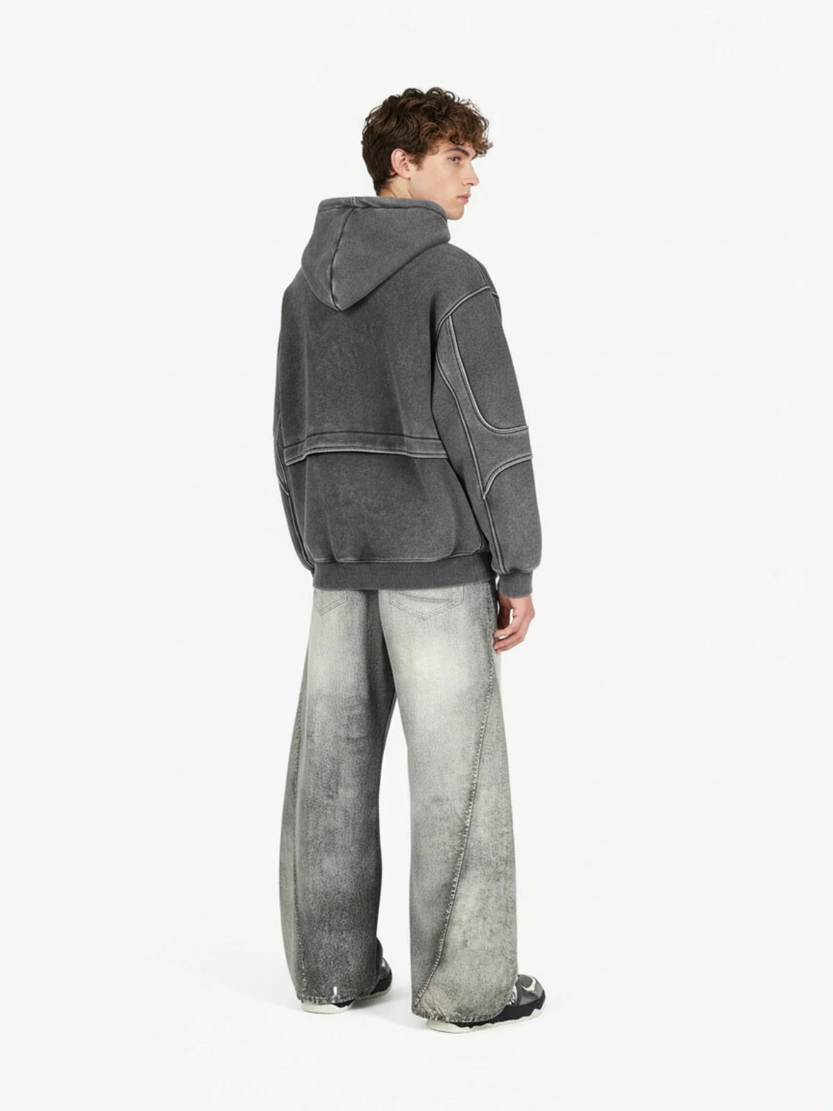 Retro Washed Patchwork Hoodie-Hoodies-Grimstrike