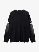 Spray Paint Cross Knit Sweater-sweater-Grimstrike