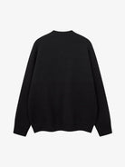 Textured Fuzzy Letter Knit Sweater-sweater-Grimstrike