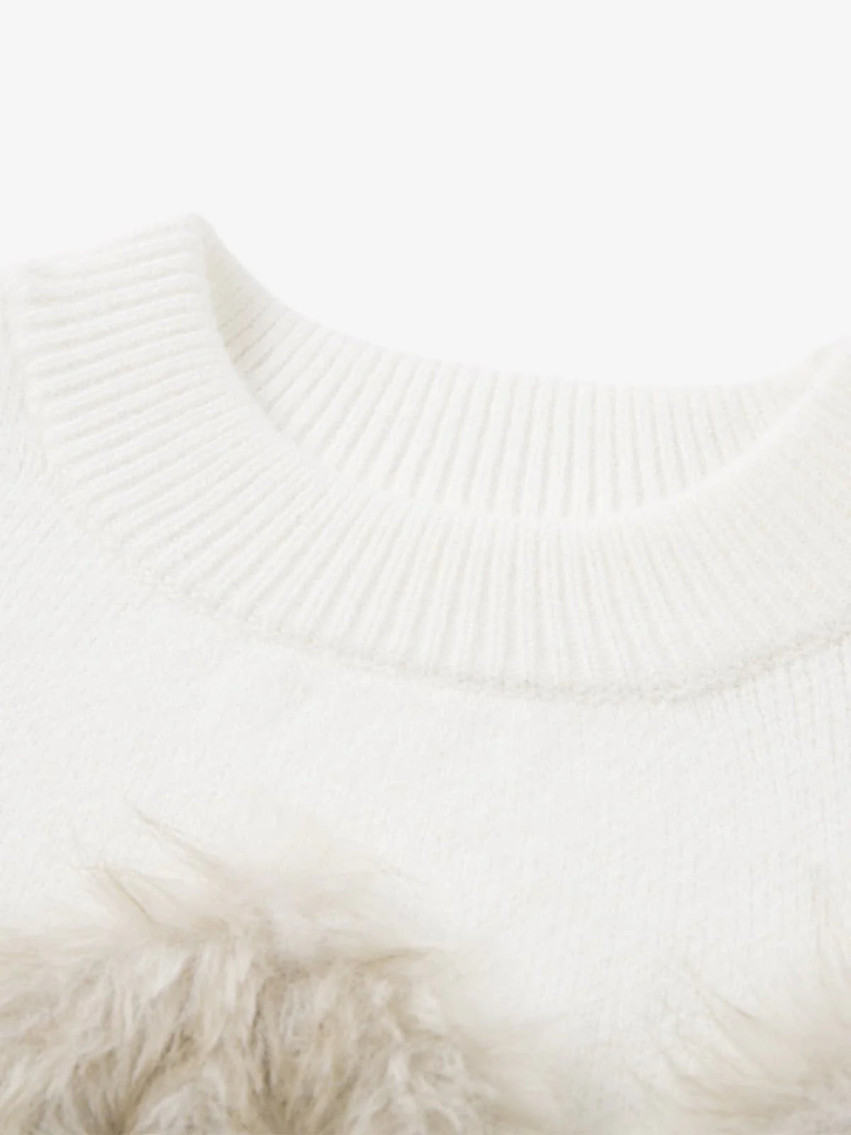 Textured Fuzzy Letter Knit Sweater-sweater-Grimstrike