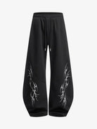 Tribal Print Barrel Wide-Leg Pants-pants-Grimstrike