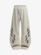 Tribal Print Barrel Wide-Leg Pants-pants-Grimstrike