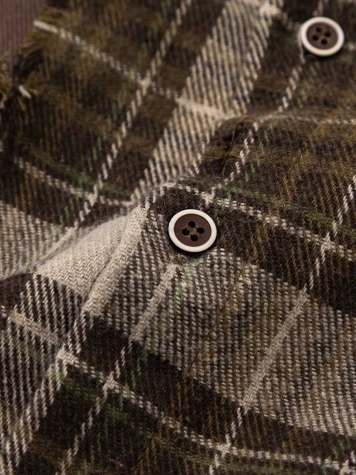 Vintage Check Patchwork Long Sleeve Shirt-Shirts-Grimstrike