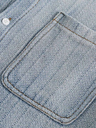 Washed Denim Short Sleeve Shirt-Shirts-Grimstrike