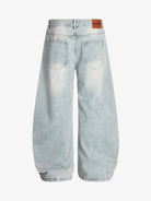Washed Distressed Barrel Denim Jeans-Jeans-Grimstrike
