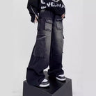 Wide-Leg Cargo Pants-Jeans-Grimstrike