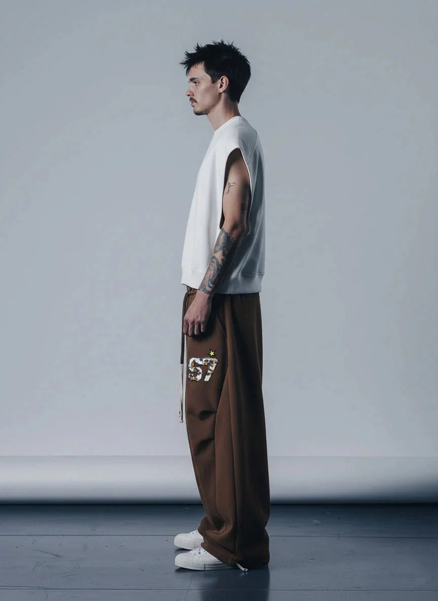 Wide-Leg Patchwork Joggers-pants-Grimstrike