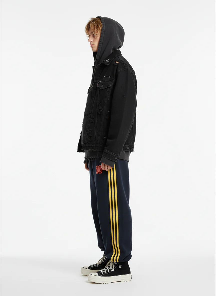 Wide-Leg Side Stripe Sweatpants-pants-Grimstrike